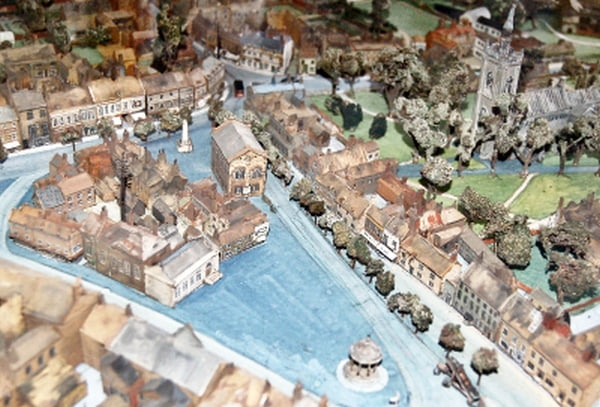 Model of Swaffham town centre made by Harry Carter in the 1930's